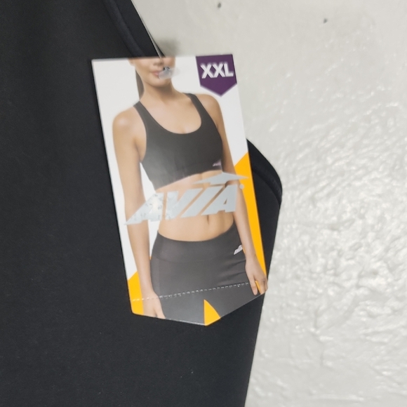NWT Avia Black Racerback Sports Bra for Intense Workouts - Picture 2 of 7